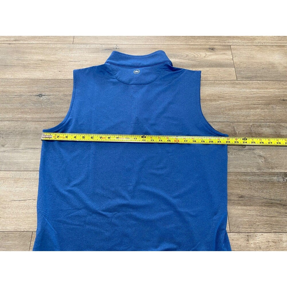 Peter Millar Crown Sport Galway Quarter Zip Vest Mens M Windsor Blue NWT Golf - Picture 8 of 9